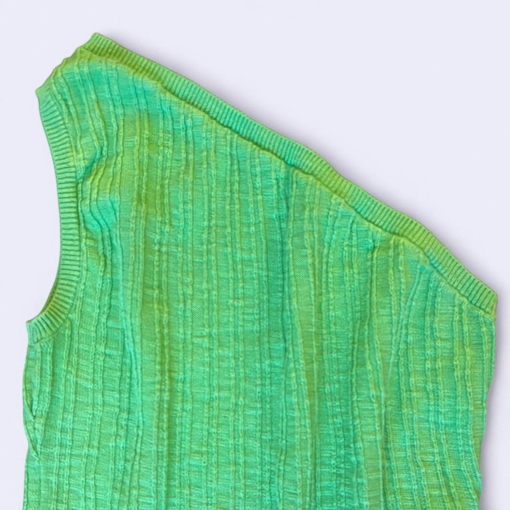 Green Free People one shoulder sweater - Picture 3 of 5